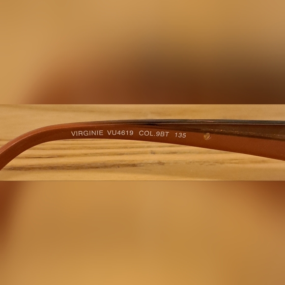 EUC Furla Virgine Brown & Maroon Reading Eyeglass Glasses Frames w/ Gold Tone - Picture 7 of 7